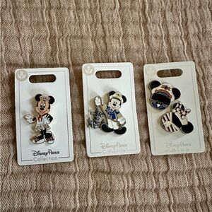 Disney Mickey Mouse Pin Trio - Black and White